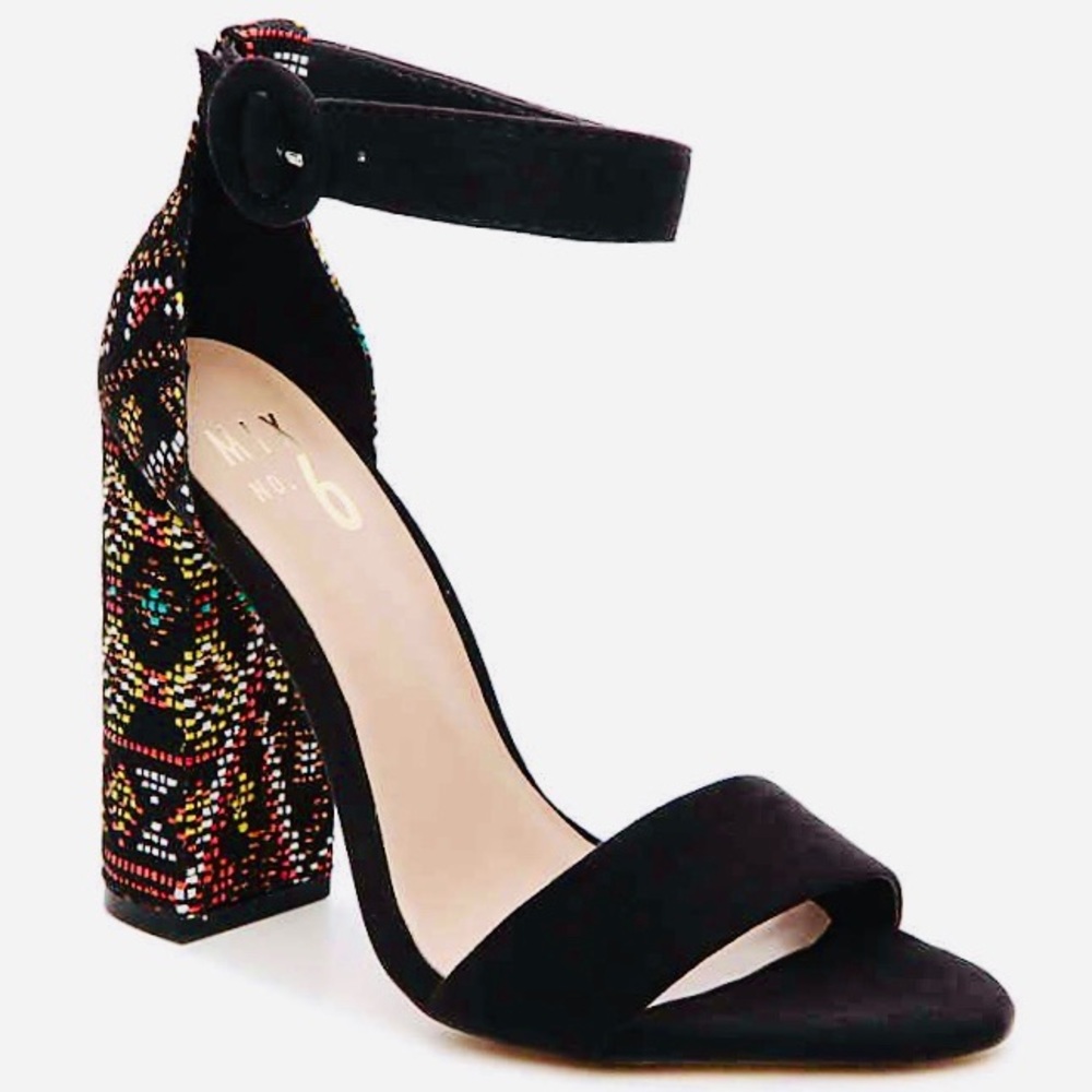 Mix No. 6 Avrey Block embroidered heel